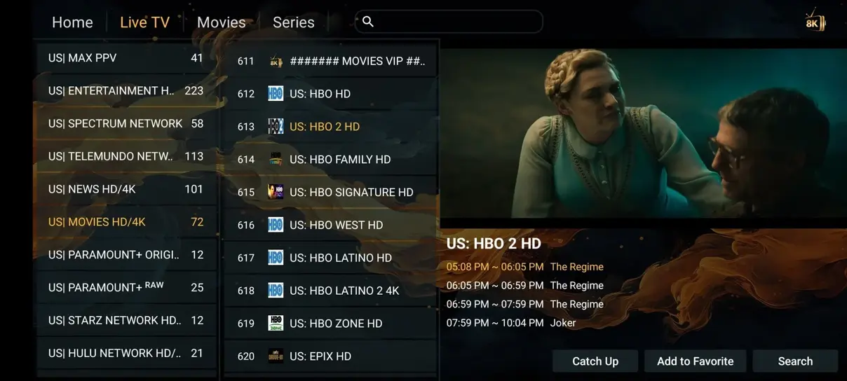 Lemo IPTV application interface preview image 1