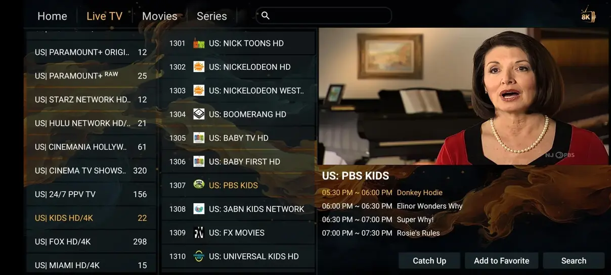 Lemo IPTV application interface preview image 4