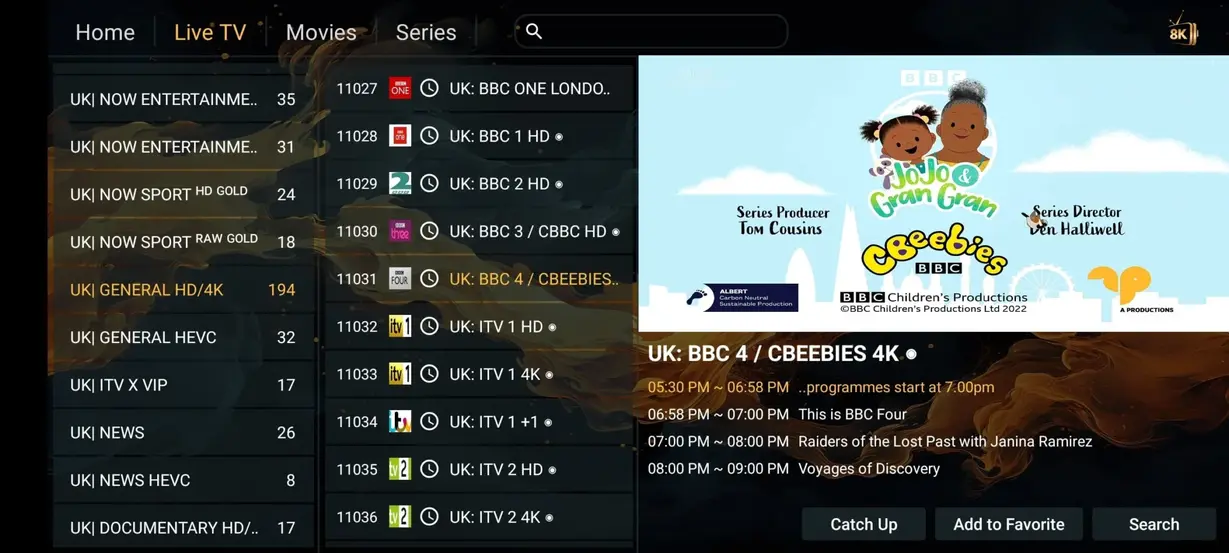 Lemo IPTV application interface preview image 6
