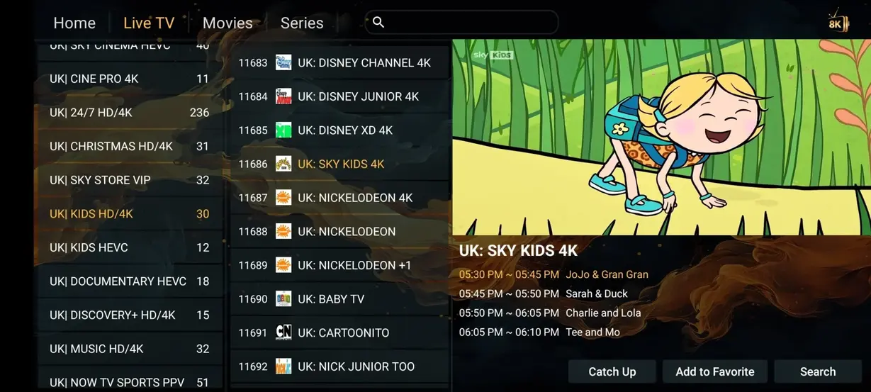 Lemo IPTV application interface preview image 8